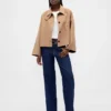 Wool-Blend Swing Jacket